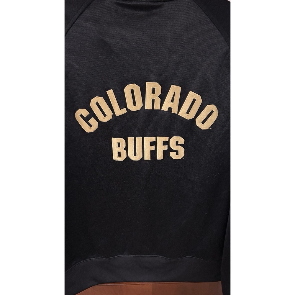 Champion Colorado Buffaloes Full Zip Fieldhouse Track Jacket Mens M Black Vtg - Picture 6 of 9